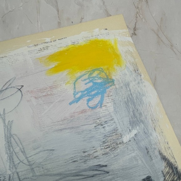 Original Mixed Media Abstract Art Painting 10x13.5” Wanderlust Series #17 - Picture 4 of 6